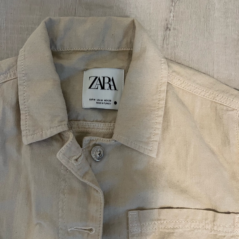 Zara Beige Belted Jumpsuit - Picture 2 of 4